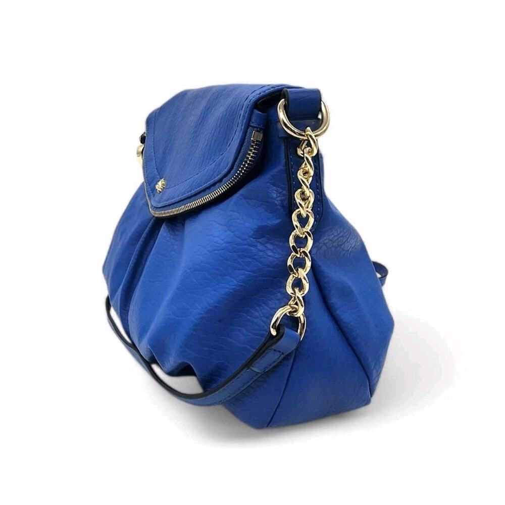Juicy Couture Purse Crossbody Bag Faux Pebbled Leather Peacock Blue W/ Bag Charm - Picture 2 of 10